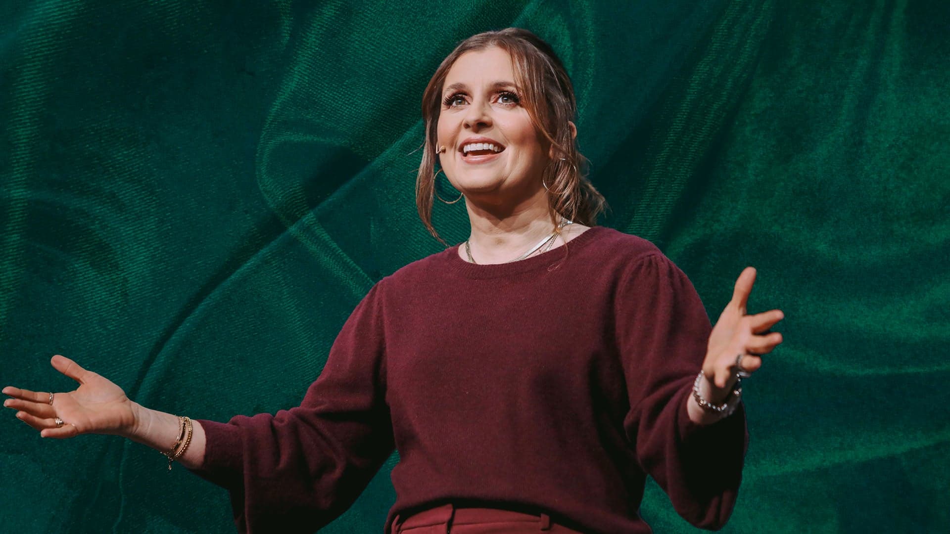 Holly Furtick preaching the sermon: 'Old Roots New Fruits'